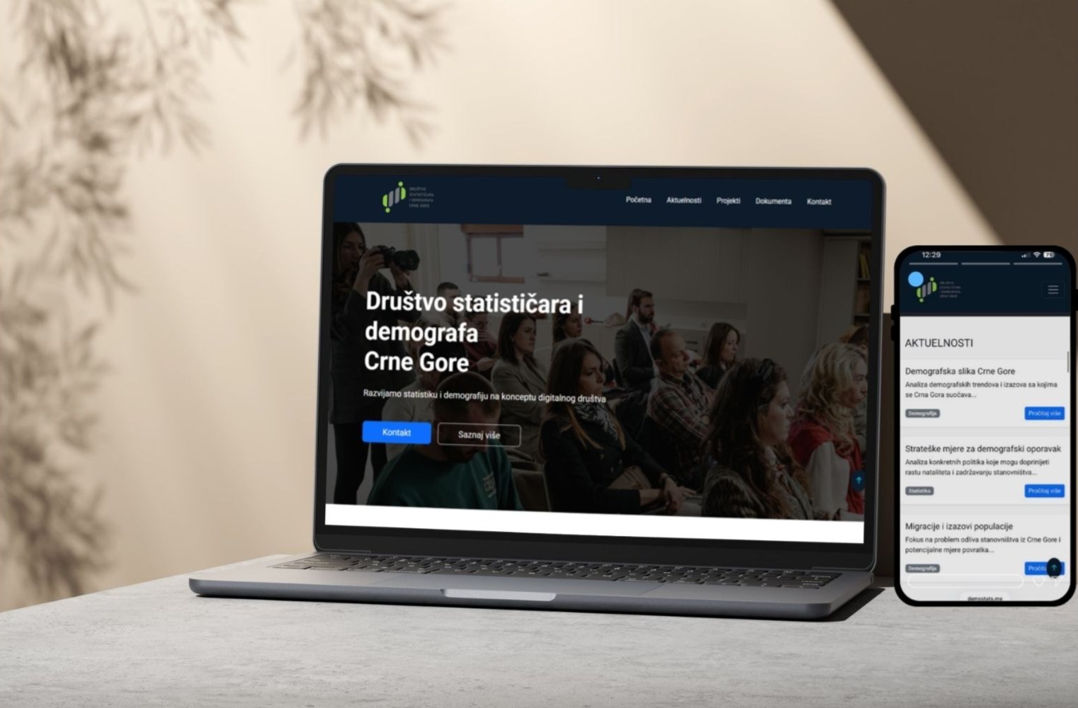 Web sajt za društvo statističara i demografa